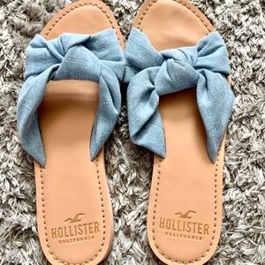 Hollister Sandals with blue bow